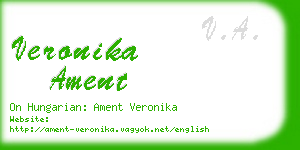 veronika ament business card